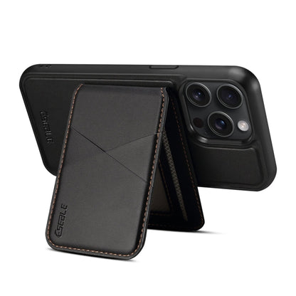 For iPhone 14 Pro Max ESEBLE E3 Plain Texture Card Slots MagSafe RFID Leather Case(Black)