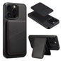 For iPhone 15 Pro Max ESEBLE E3 Plain Texture Card Slots MagSafe RFID Leather Case(Black)