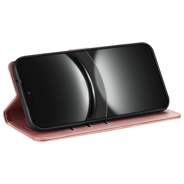 For Redmi Note 14 Pro 5G AZNS Skin Feel Calf Texture Flip Leather Phone Case(Rose Gold)