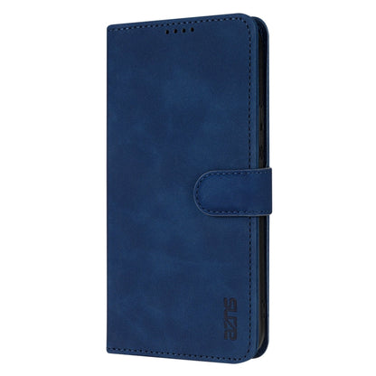 For Redmi K80 AZNS Skin Feel Calf Texture Flip Leather Phone Case(Blue)