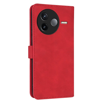 For Redmi K80 AZNS Skin Feel Calf Texture Flip Leather Phone Case(Red)