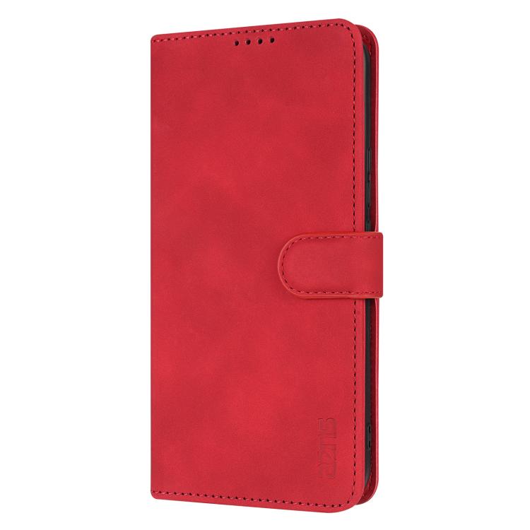 For Redmi K80 Pro AZNS Skin Feel Calf Texture Flip Leather Phone Case(Red)