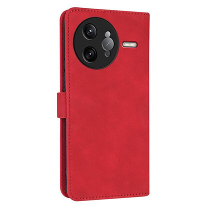 For Redmi K80 Pro AZNS Skin Feel Calf Texture Flip Leather Phone Case(Red)