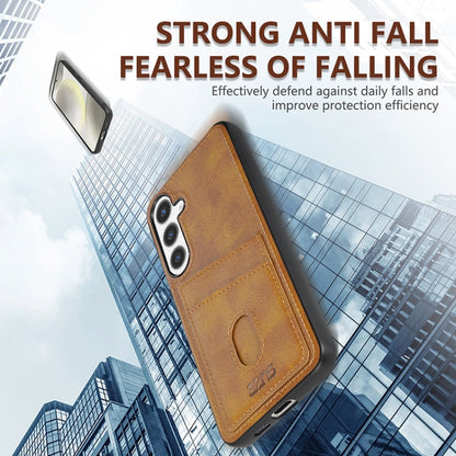 For Samsung Galaxy S24 5G AZNS K1 Series Card Slot Business Phone Case(Brown)