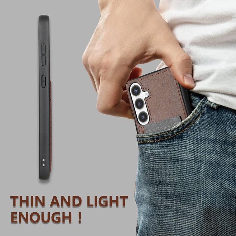 For Samsung Galaxy S24 5G AZNS K1 Series Card Slot Business Phone Case(Brown)