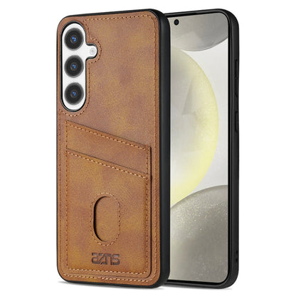 Pour l'étui de téléphone professionnel à fente pour carte AZNS série K1 pour Samsung Galaxy S24 5G (jaune)