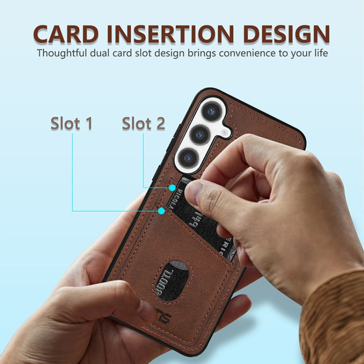 Pour l'étui de téléphone professionnel à fente pour carte AZNS série K1 pour Samsung Galaxy S24 5G (jaune)