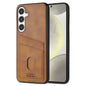 For Samsung Galaxy S24+ 5G AZNS K1 Series Card Slot Business Phone Case(Yellow)