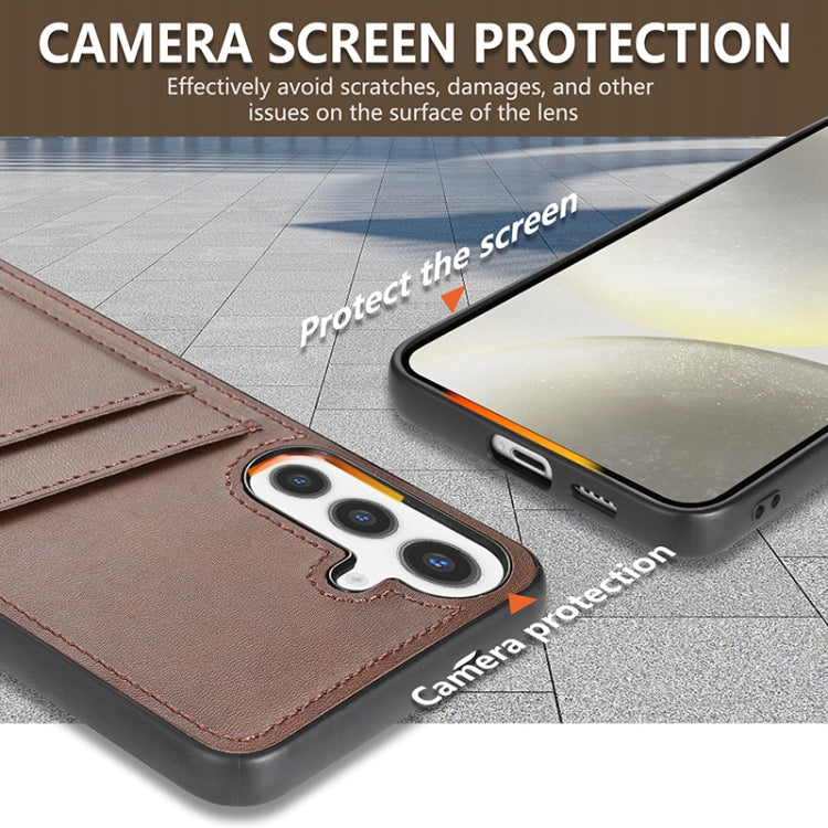 For Samsung Galaxy S24+ 5G AZNS K1 Series Card Slot Business Phone Case(Blue)
