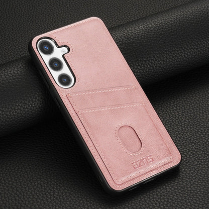 Pour Samsung Galaxy S24+ 5G AZNS K1 Series Étui de téléphone professionnel avec fente pour carte (rose)