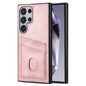 For Samsung Galaxy S24 Ultra 5G AZNS K1 Series Card Slot Business Phone Case(Pink)