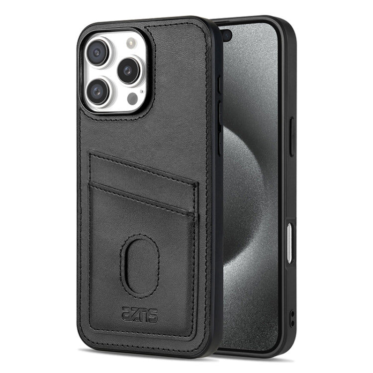 Pour iPhone 16 Pro, étui de téléphone professionnel AZNS K1 Series avec fente pour carte (noir)