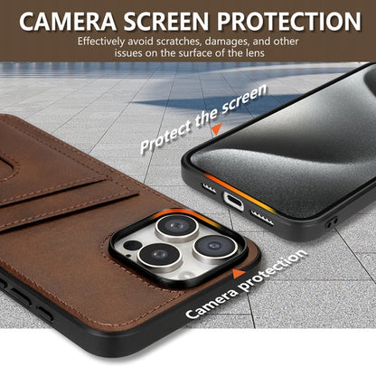 For iPhone 16 Pro AZNS K1 Series Card Slot Business Phone Case(Yellow)