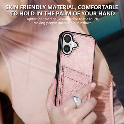 For iPhone 16 Plus AZNS K1 Series Card Slot Business Phone Case(Brown)