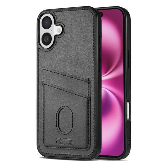 Pour Étui de téléphone professionnel avec fente pour carte série K1 AZNS pour iPhone 16 (Noir)