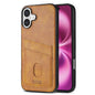 For iPhone 16 AZNS K1 Series Card Slot Business Phone Case(Yellow)
