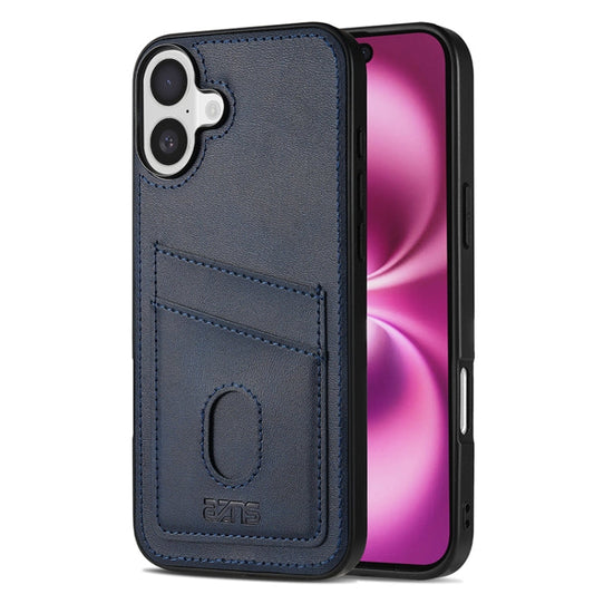 Pour étui de téléphone professionnel à fente pour carte série AZNS K1 pour iPhone 16 (bleu)