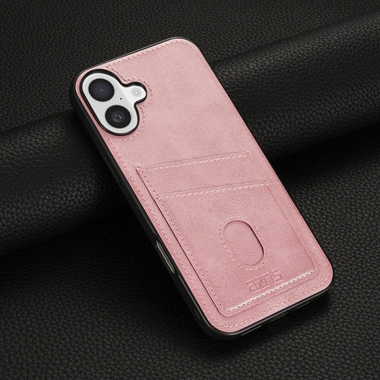 Pour étui de téléphone professionnel de la série K1 AZNS pour iPhone 16 avec fente pour carte (rose)