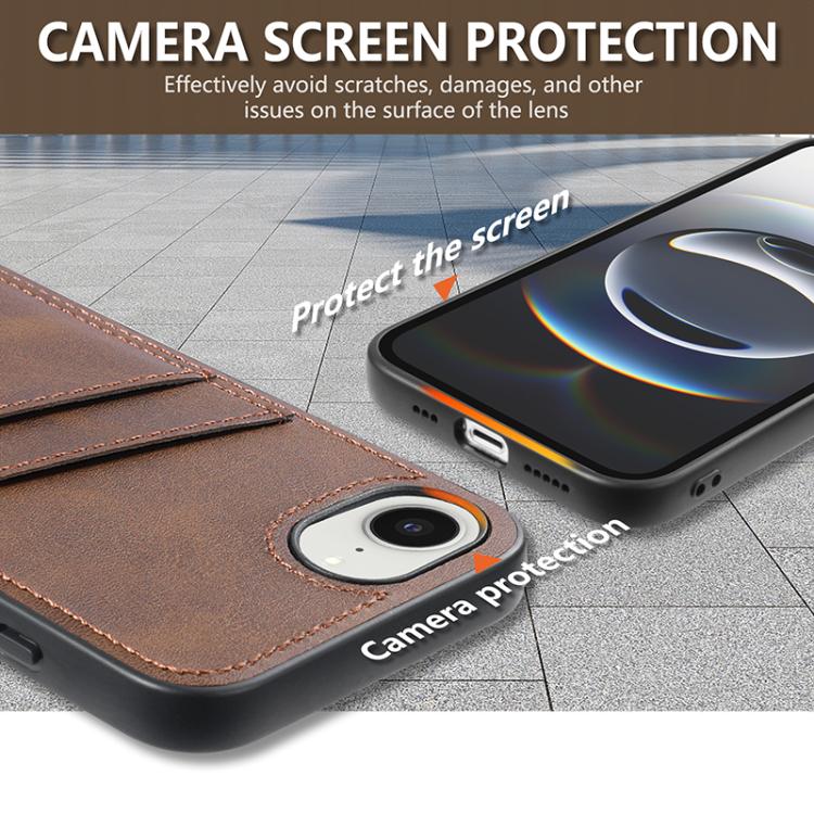 For iPhone 17e / 16e AZNS K1 Series Card Slot Business Phone Case(Yellow)