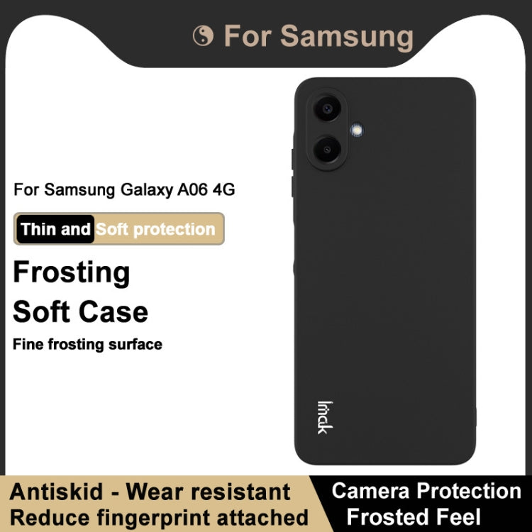 Pour Samsung Galaxy A06 4G Coque de téléphone en TPU dépoli antichoc IMAK série UC-3 (Noir)