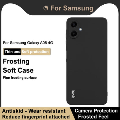 Pour Samsung Galaxy A06 4G Coque de téléphone en TPU dépoli antichoc IMAK série UC-3 (Noir)