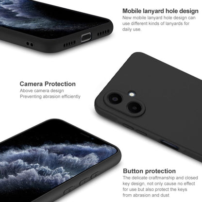 Pour Samsung Galaxy A06 4G Coque de téléphone en TPU dépoli antichoc IMAK série UC-3 (Noir)