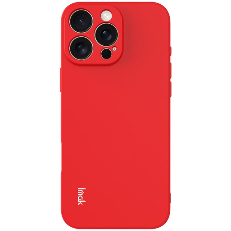 For iPhone 16 Pro imak UC-4 Series Straight Edge TPU Phone Case(Red)