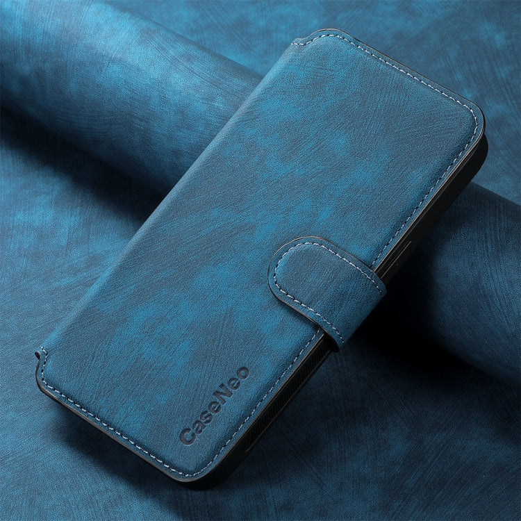 For iPhone 16 Pro Max CaseNeo MagSafe RFID Anti-theft Retro Leather Phone Case(Blue)