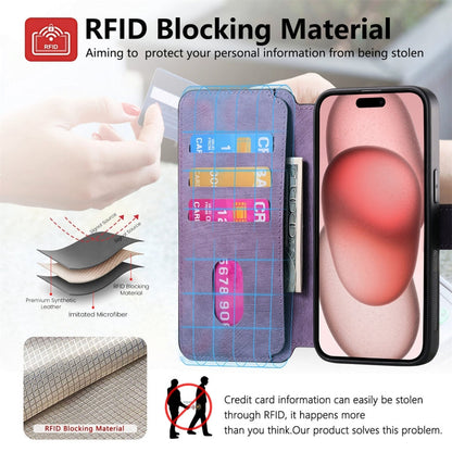 For iPhone 16 Pro Max CaseNeo MagSafe RFID Anti-theft Retro Leather Phone Case(Purple)