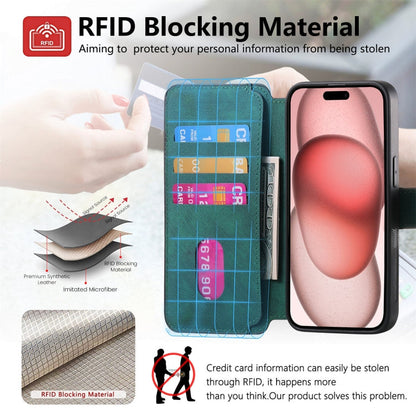 For iPhone 16 Pro CaseNeo MagSafe RFID Anti-theft Retro Leather Phone Case(Green)
