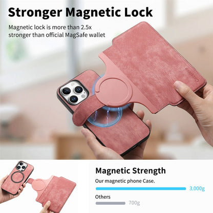 For iPhone 16 Pro CaseNeo MagSafe RFID Anti-theft Retro Leather Phone Case(Pink)