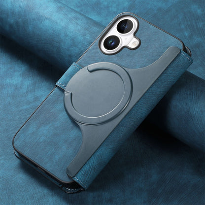 For iPhone 16 Plus CaseNeo MagSafe RFID Anti-theft Retro Leather Phone Case(Blue)