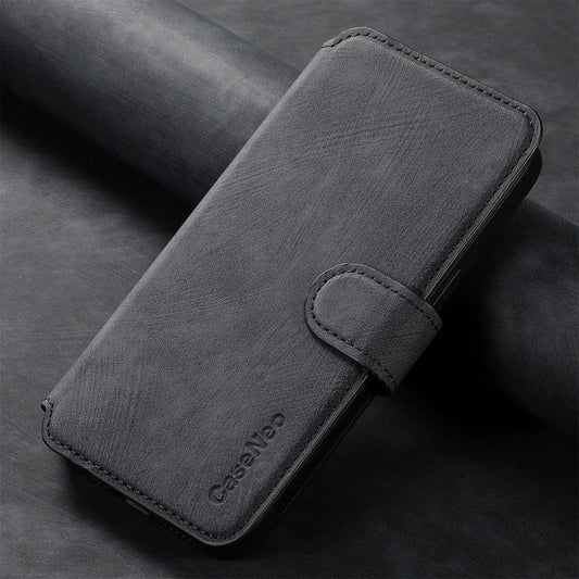 For iPhone 15 Pro Max CaseNeo MagSafe RFID Anti-theft Retro Leather Phone Case(Black)
