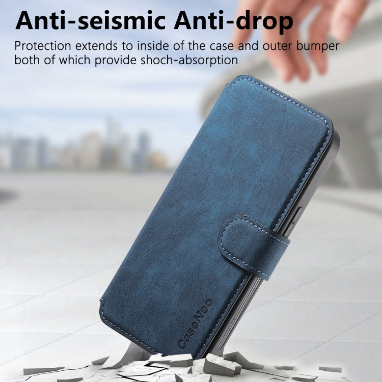 For iPhone 15 Pro CaseNeo MagSafe RFID Anti-theft Retro Leather Phone Case(Blue)