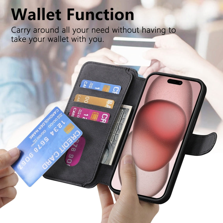 For iPhone 15 Plus CaseNeo MagSafe RFID Anti-theft Retro Leather Phone Case(Black)