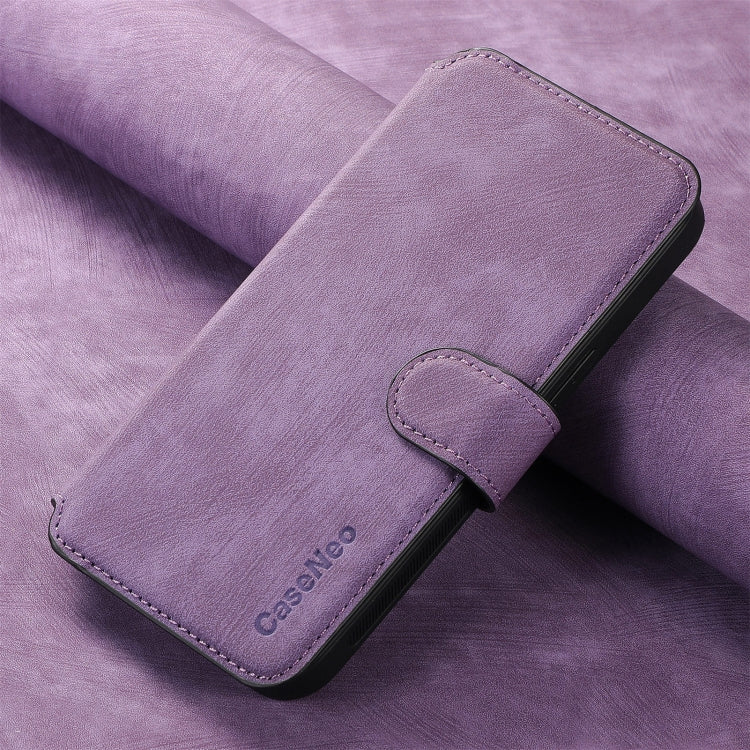 For iPhone 15 Plus CaseNeo MagSafe RFID Anti-theft Retro Leather Phone Case(Purple)