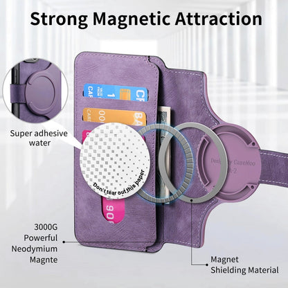 For iPhone 15 Plus CaseNeo MagSafe RFID Anti-theft Retro Leather Phone Case(Purple)