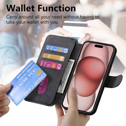 For iPhone 15 CaseNeo MagSafe RFID Anti-theft Retro Leather Phone Case(Black)
