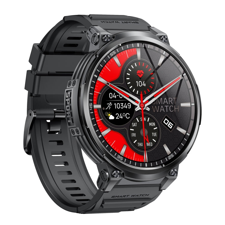 Montre Intelligente LEMFO K66 1,85 pouces avec Appel Bluetooth, Prise en Charge de la Fréquence Cardiaque / de l'Oxygène Sanguin (Noir)