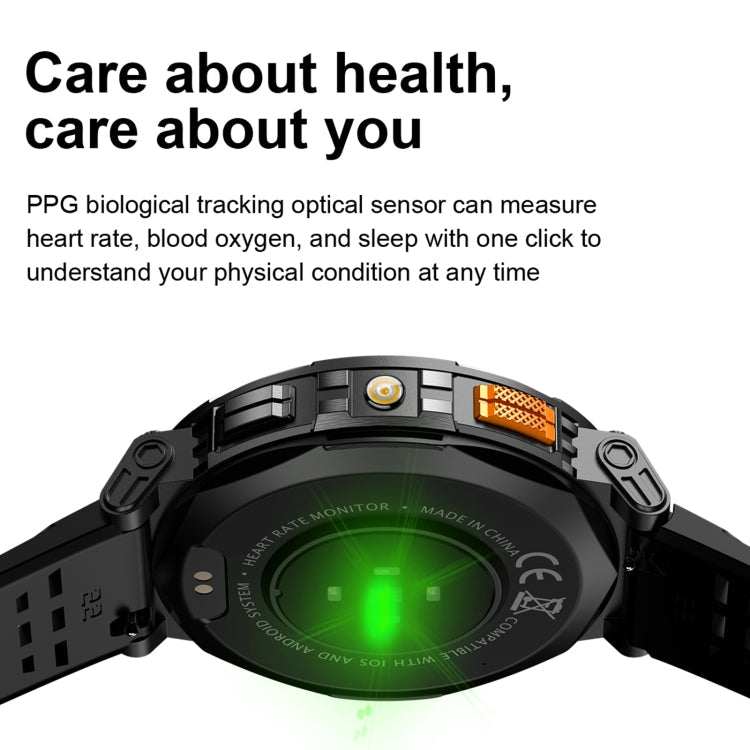 Montre Intelligente LEMFO K66 1,85 pouces avec Appel Bluetooth, Prise en Charge de la Fréquence Cardiaque / de l'Oxygène Sanguin (Noir)