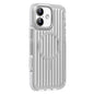 For iPhone 16 Mutural Corrugated Texture Magsafe Magnetic Shockproof Phone Case(Silver)