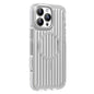 For iPhone 16 Pro Mutural Corrugated Texture Magsafe Magnetic Shockproof Phone Case(Silver)