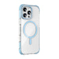 Pour iPhone 16 Pro Max, coque de téléphone magnétique MagSafe Mutural Blink Series Glitter Edge (Bleu)