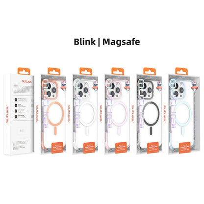 For iPhone 16 Pro Mutural Blink Series Glitter Edge MagSafe Magnetic Phone Case(Blue)