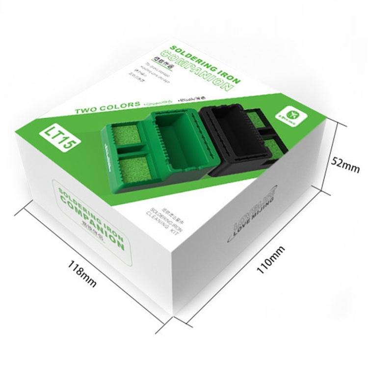 Mijing LT15 2 in 1 Multifunctional Storage Compartment + Soldering Iron Tips Cleaning Area