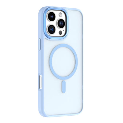 For iPhone 16 Pro Max Mutural Skin Feel Series Frosted MagSafe Magnetic Phone Case(Light Blue)