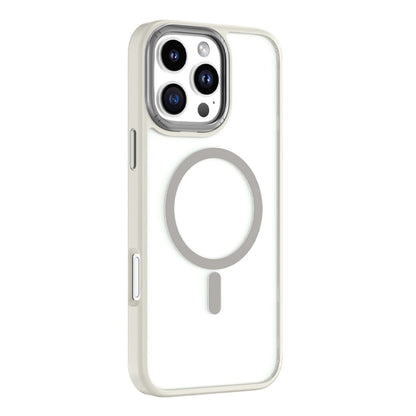 For iPhone 16 Pro Mutural Skin Feel Series Frosted MagSafe Magnetic Phone Case(Grey)