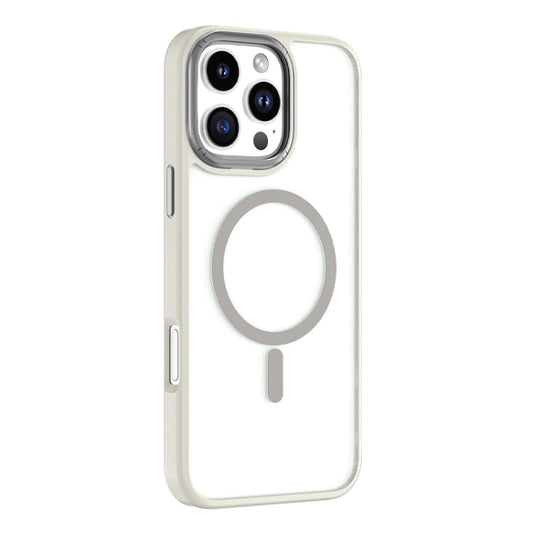 For iPhone 16 Pro Mutural Skin Feel Series Frosted MagSafe Magnetic Phone Case(Grey)