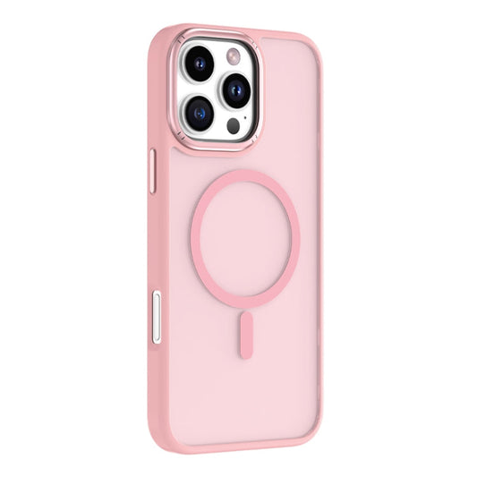 For iPhone 16 Pro Mutural Skin Feel Series Frosted MagSafe Magnetic Phone Case(Pink)