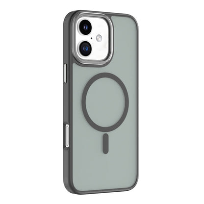 For iPhone 16 Mutural Skin Feel Series Frosted MagSafe Magnetic Phone Case(Black)